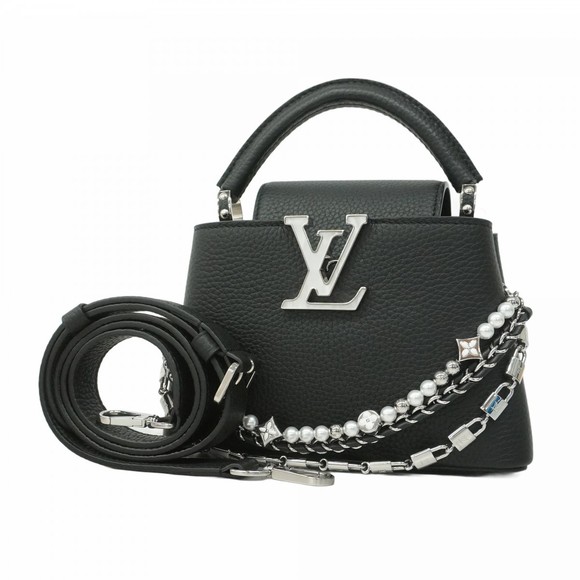 Louis Vuitton Taurillon Black MINI Handbag Capucines - Main Image